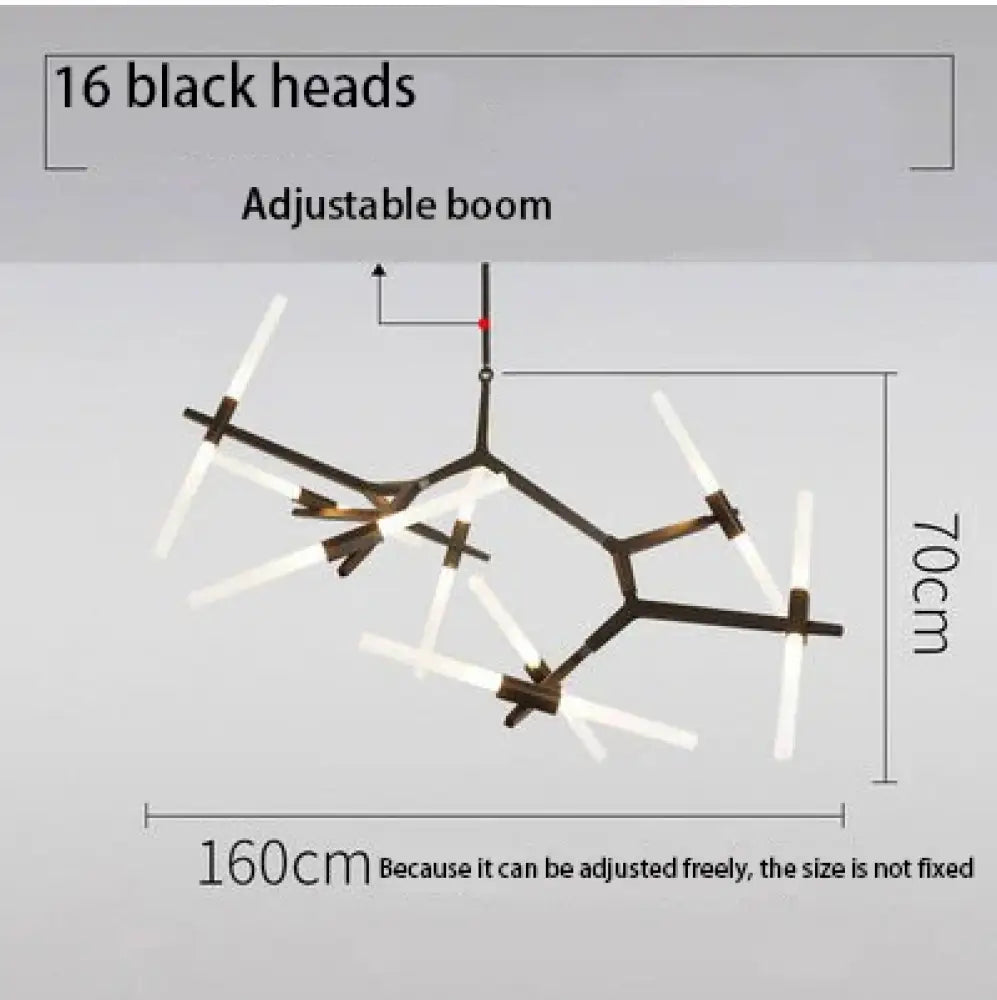 Modern LED Chandelier for Kitchen Island in Gold or Black, 6-20 Heads – view 18
