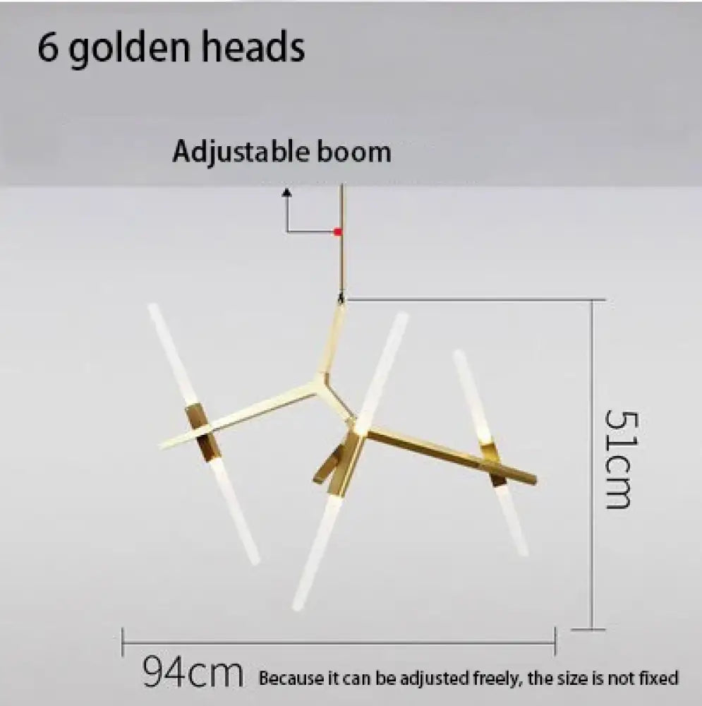 Modern LED Chandelier for Kitchen Island in Gold or Black, 6-20 Heads – view 7
