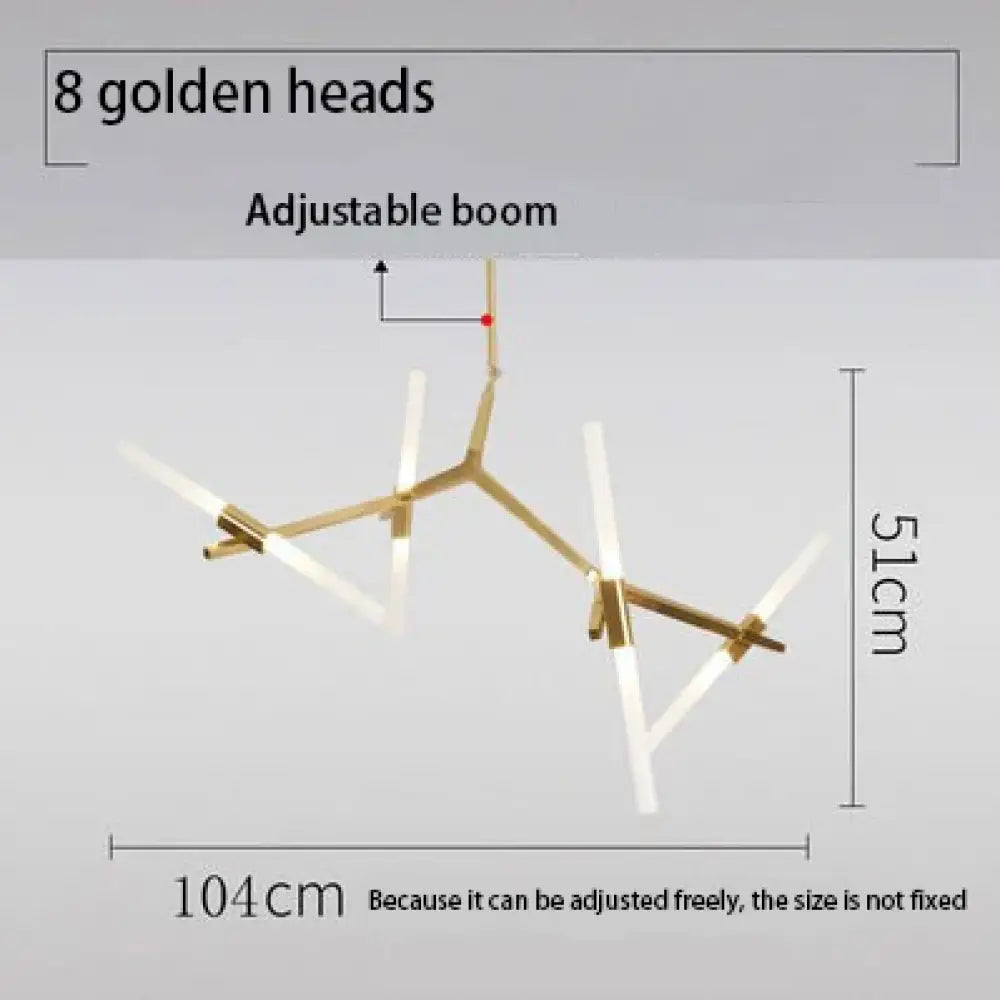Modern LED Chandelier for Kitchen Island in Gold or Black, 6-20 Heads – view 9