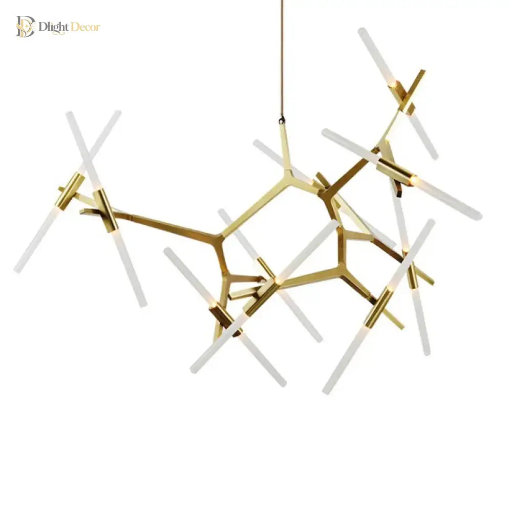Modern LED Chandelier for Kitchen Island in Gold or Black, 6-20 Heads – view 6