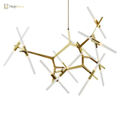 Modern LED Chandelier for Kitchen Island in Gold or Black, 6-20 Heads – view 6