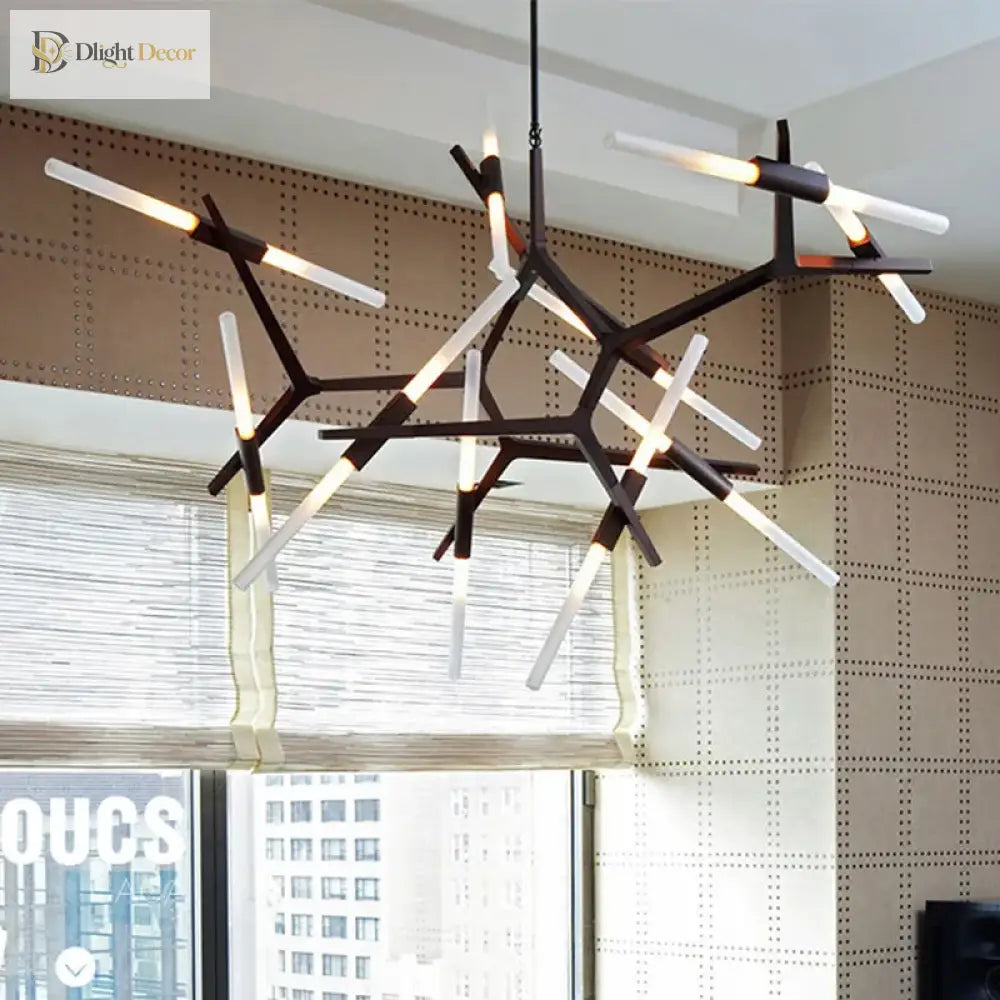 Modern LED Chandelier for Kitchen Island in Gold or Black, 6-20 Heads – view 2