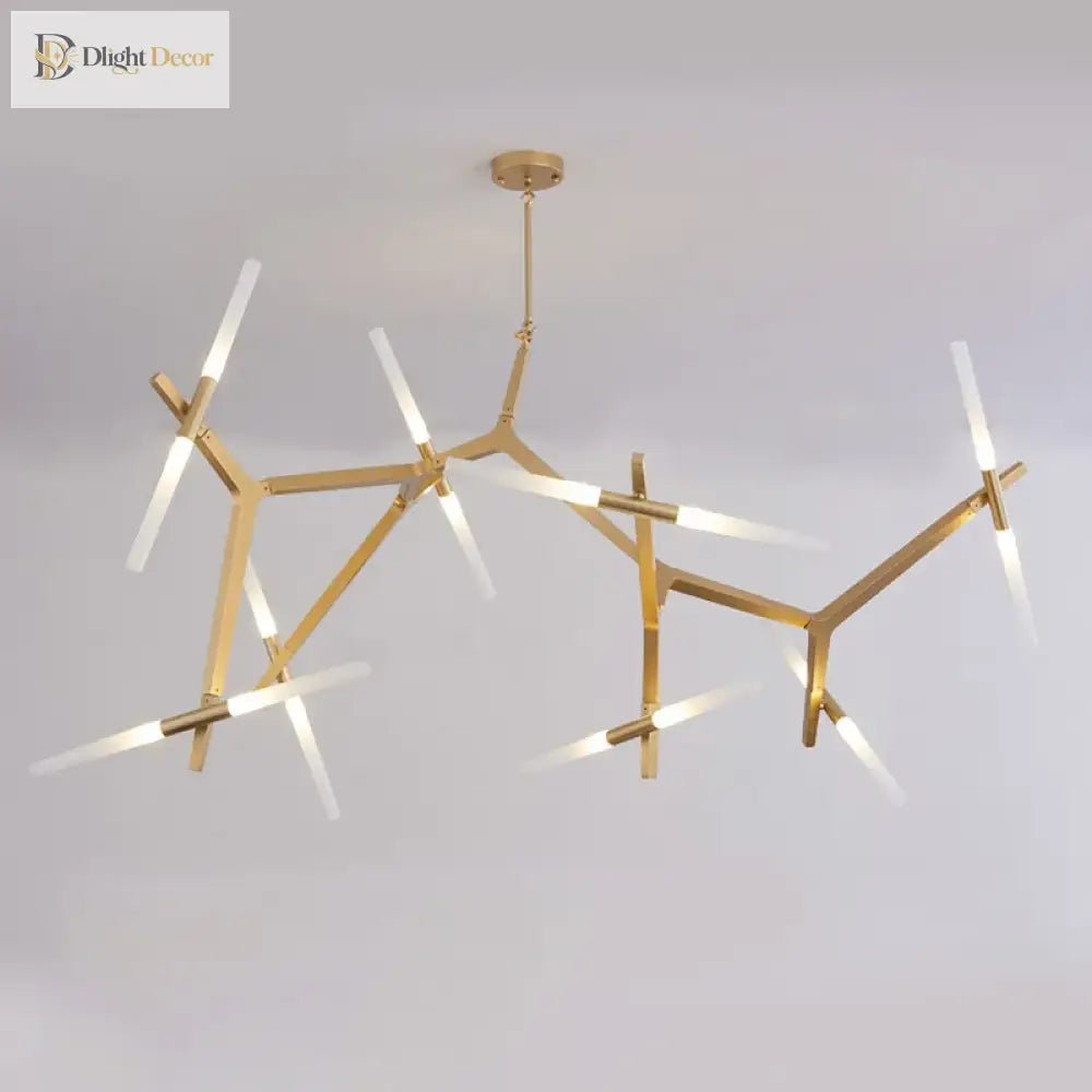 Modern LED Chandelier for Kitchen Island in Gold or Black, 6-20 Heads – view 5