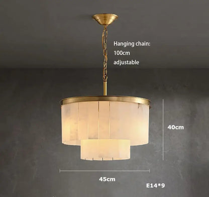 Natural Marble LED Chandelier with Gold Frame, 1 to 24 Lights – view 8