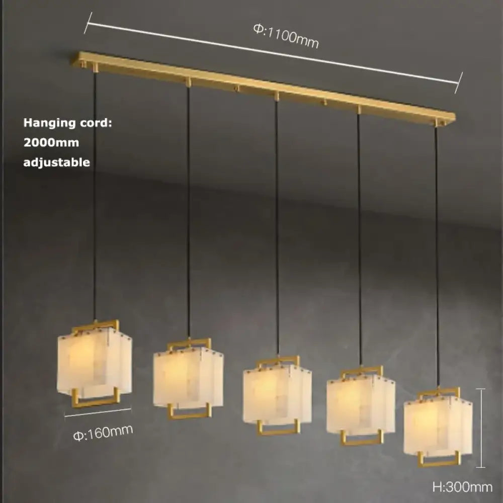 Natural Marble LED Chandelier with Gold Frame, 1 to 24 Lights – view 24