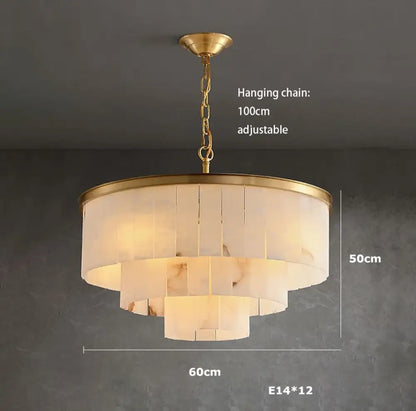 Natural Marble LED Chandelier with Gold Frame, 1 to 24 Lights – view 9