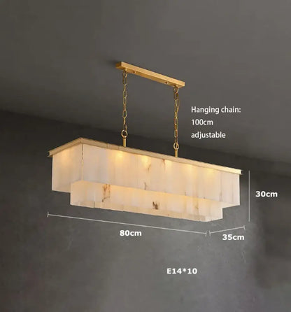 Natural Marble LED Chandelier with Gold Frame, 1 to 24 Lights – view 12