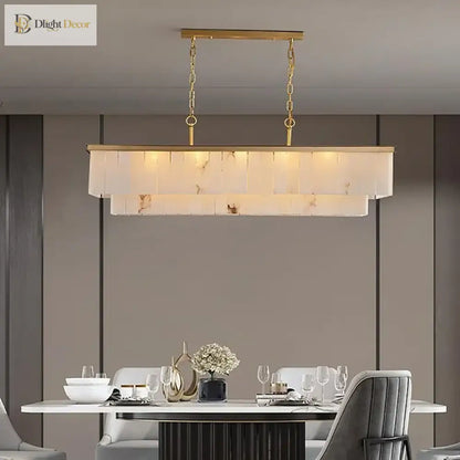 Natural Marble LED Chandelier with Gold Frame, 1 to 24 Lights – view 3