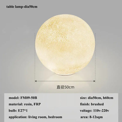 Wabi-Sabi Moon LED Pendant Light in FRP, 15 to 60 cm – view 17
