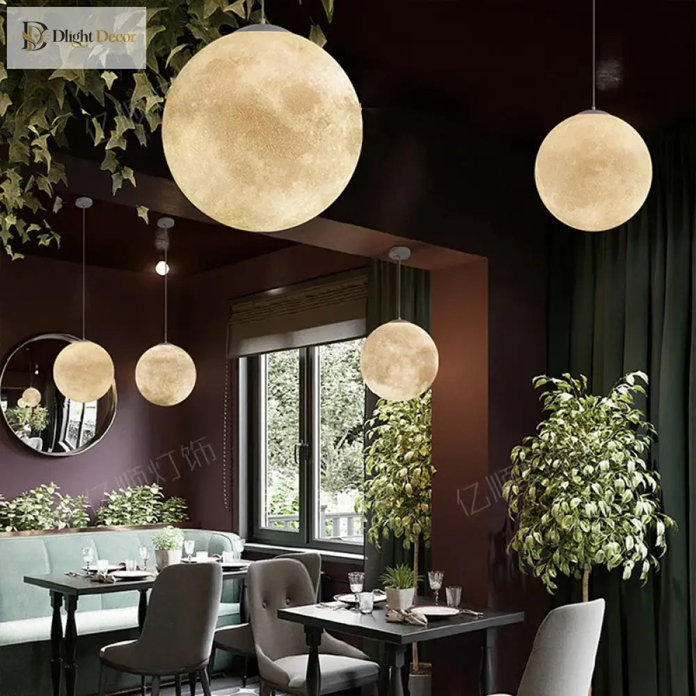 Wabi-Sabi Moon LED Pendant Light in FRP, 15 to 60 cm – view 5