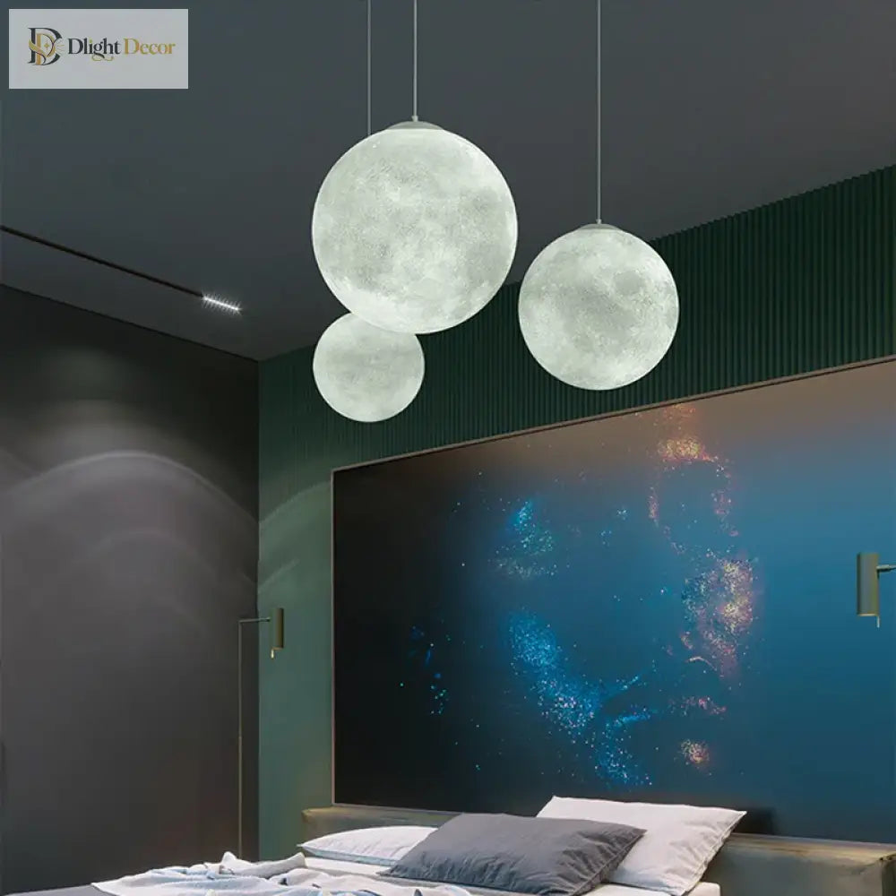 Wabi-Sabi Moon LED Pendant Light in FRP, 15 to 60 cm – view 6