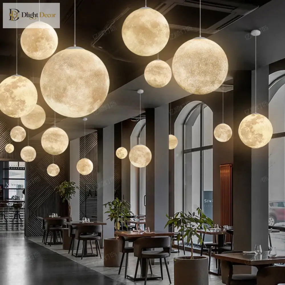 Wabi-Sabi Moon LED Pendant Light in FRP, 15 to 60 cm – view 2