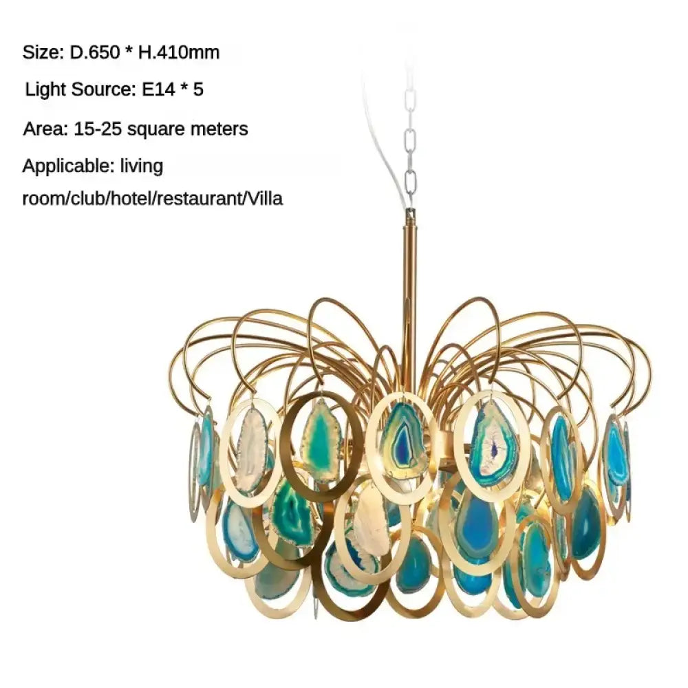 Modern Crown Agate LED Chandelier for Dining and Kitchen – view 7