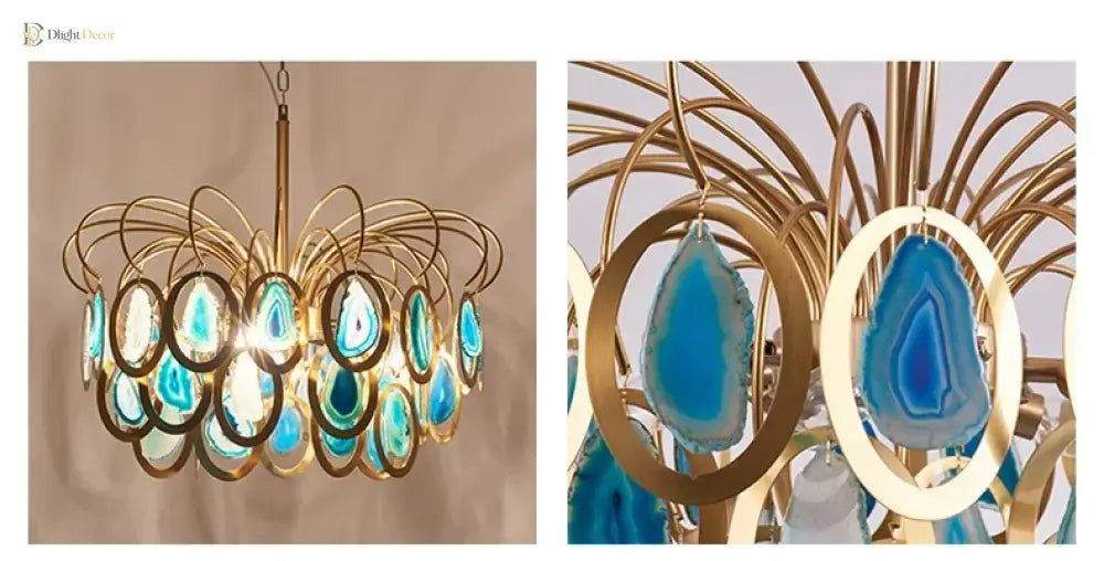 Modern Crown Agate LED Chandelier for Dining and Kitchen – view 5