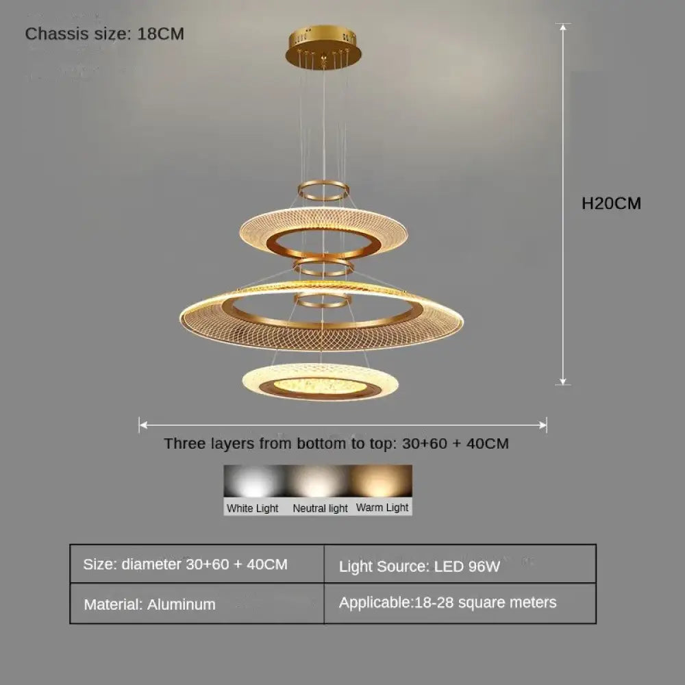 Modern LED Ring Chandelier for Dining Room with Infinite Dimming – view 9