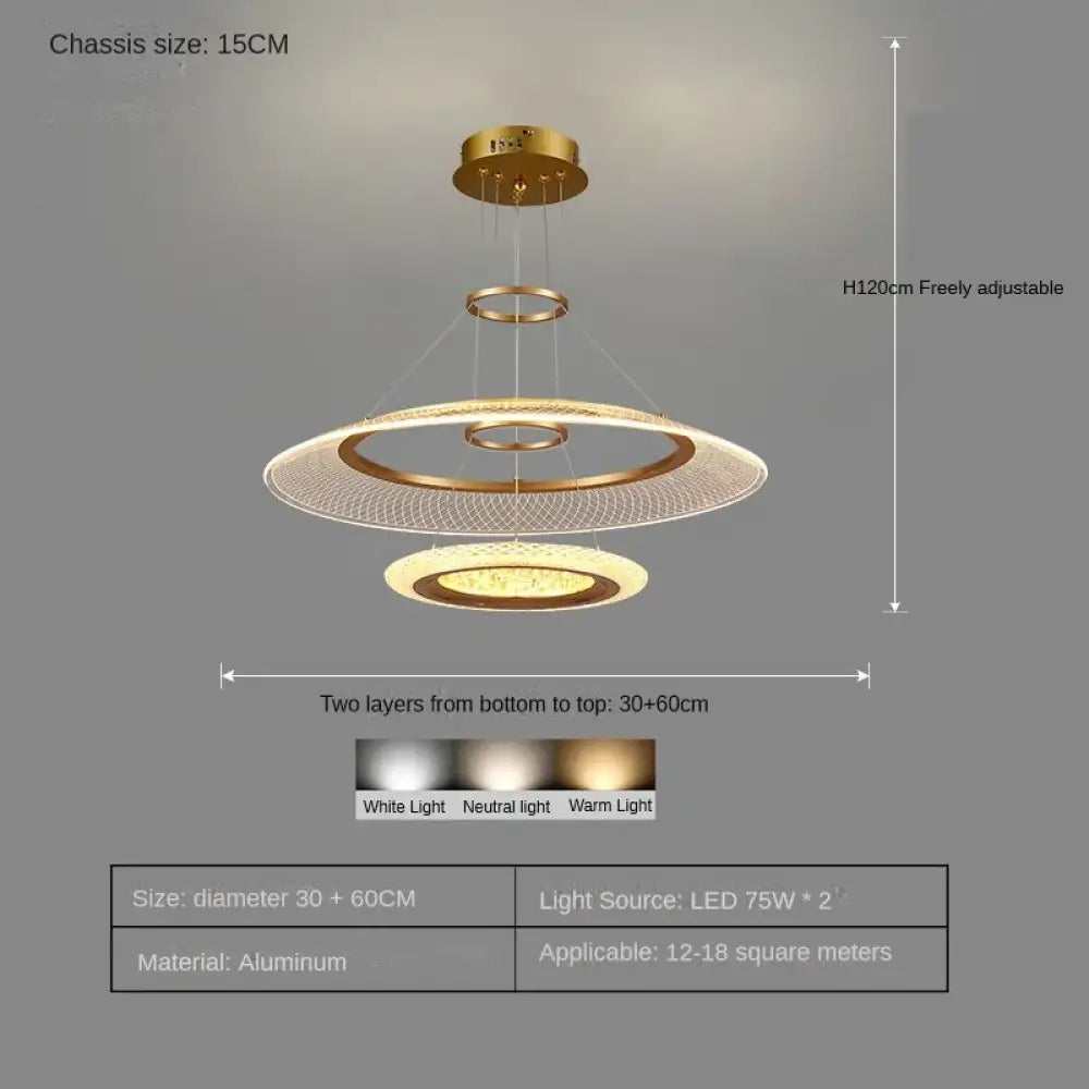 Modern LED Ring Chandelier for Dining Room with Infinite Dimming – view 8