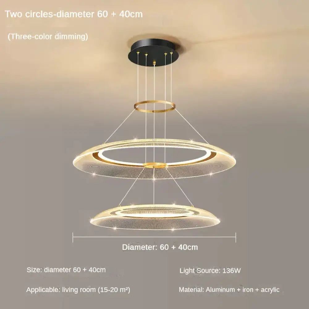 Modern LED Ring Chandelier for Dining Room with Infinite Dimming – view 13