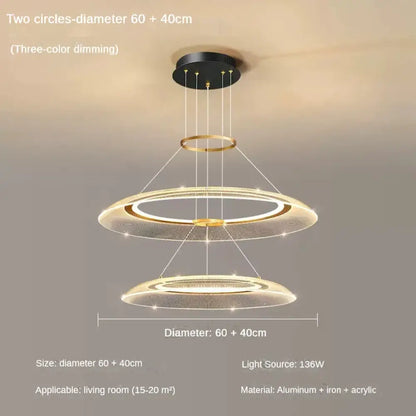 Modern LED Ring Chandelier for Dining Room with Infinite Dimming – view 13