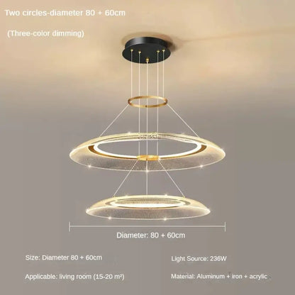 Modern LED Ring Chandelier for Dining Room with Infinite Dimming – view 14