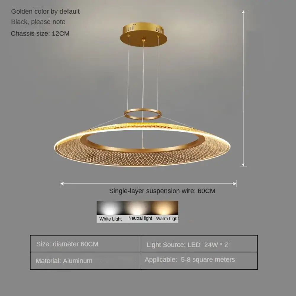Modern LED Ring Chandelier for Dining Room with Infinite Dimming – view 7
