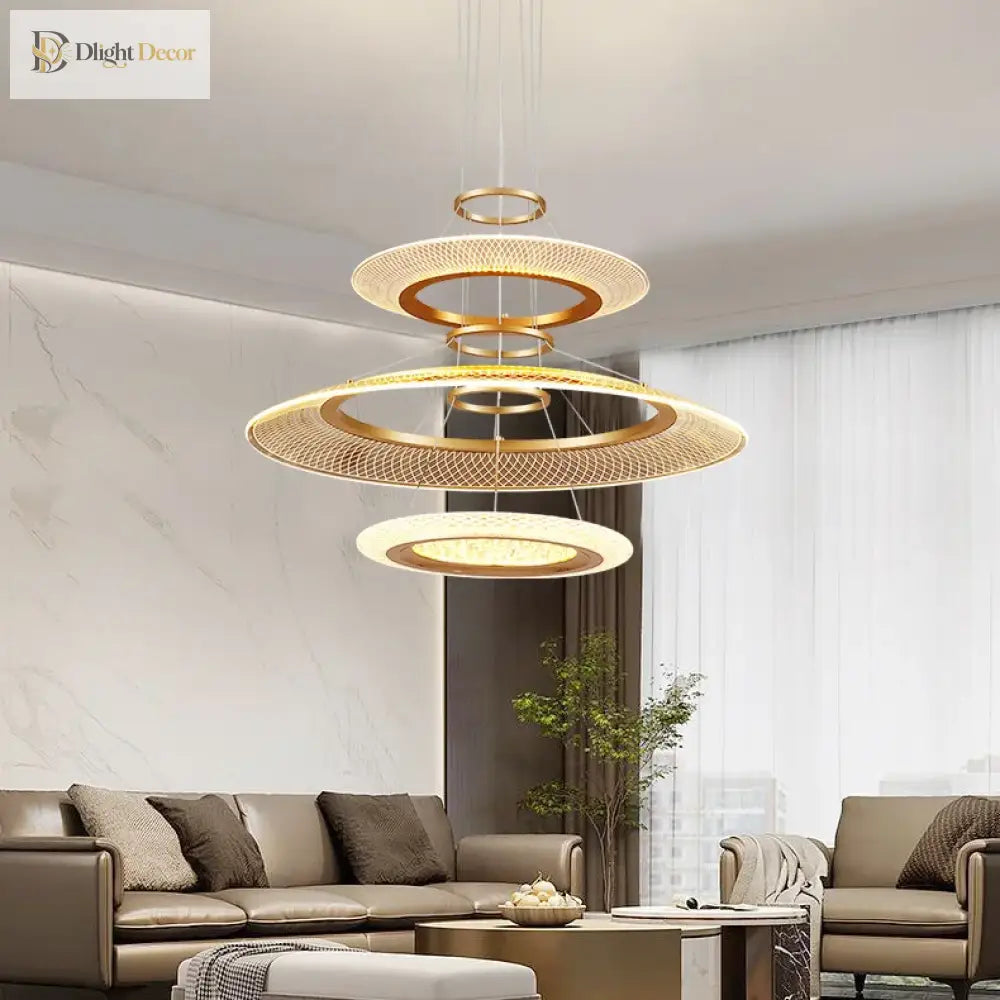 Modern LED Ring Chandelier for Dining Room with Infinite Dimming – view 2