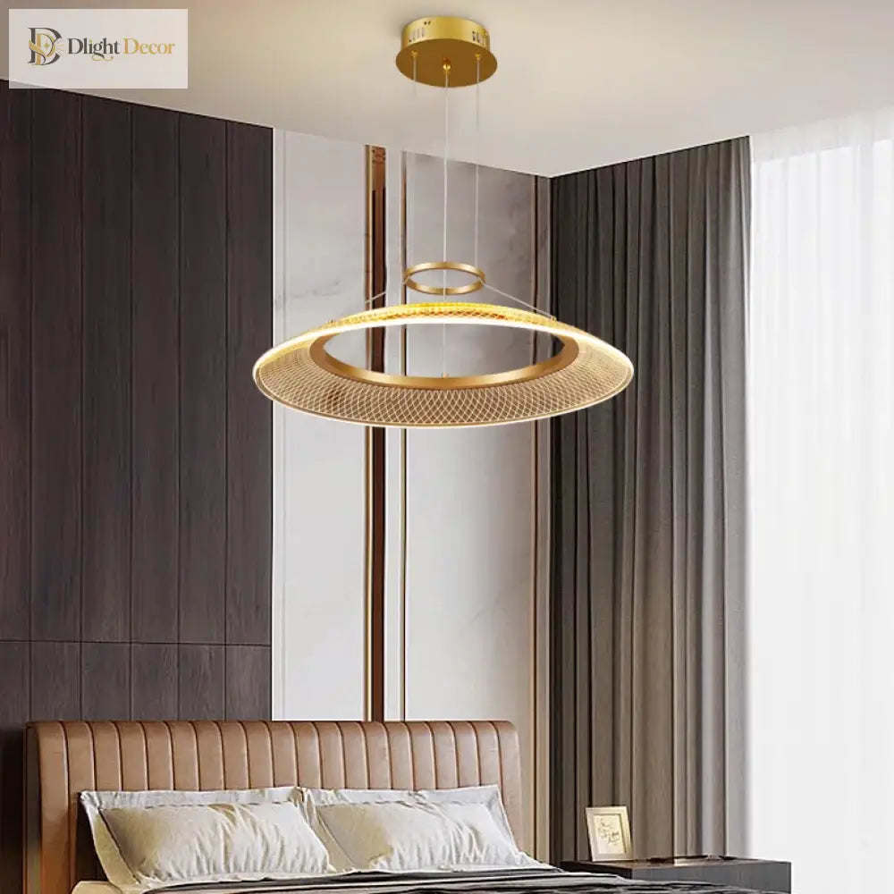 Modern LED Ring Chandelier for Dining Room with Infinite Dimming – view 4