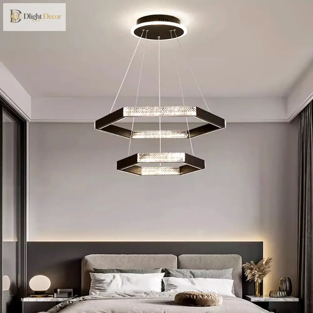 Modern LED Ring Pendant Light for Dining Room with Remote Dimming – view 2