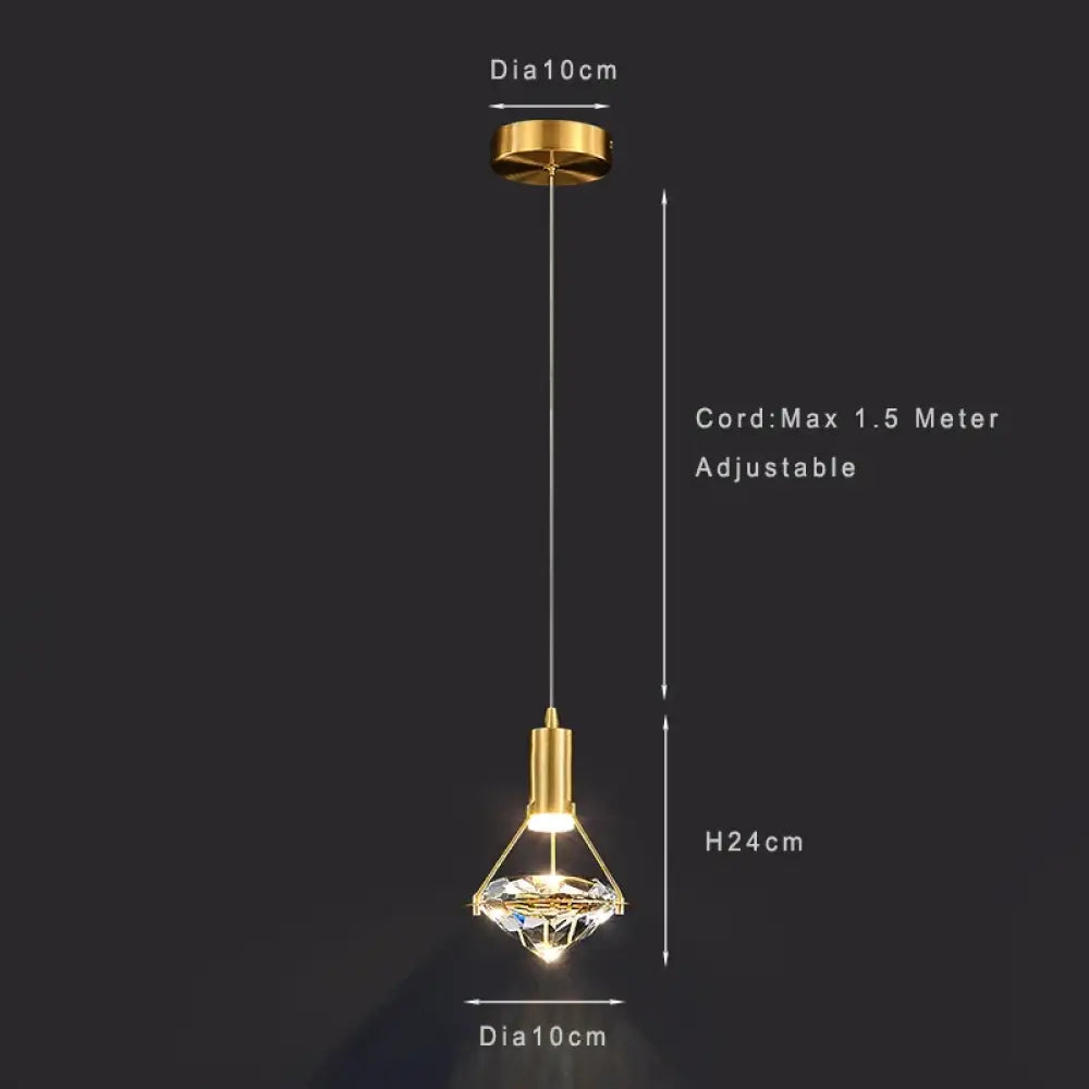 Modern Crystal LED Pendant Light for Kitchen Island, 1 to 5 Lights – view 7