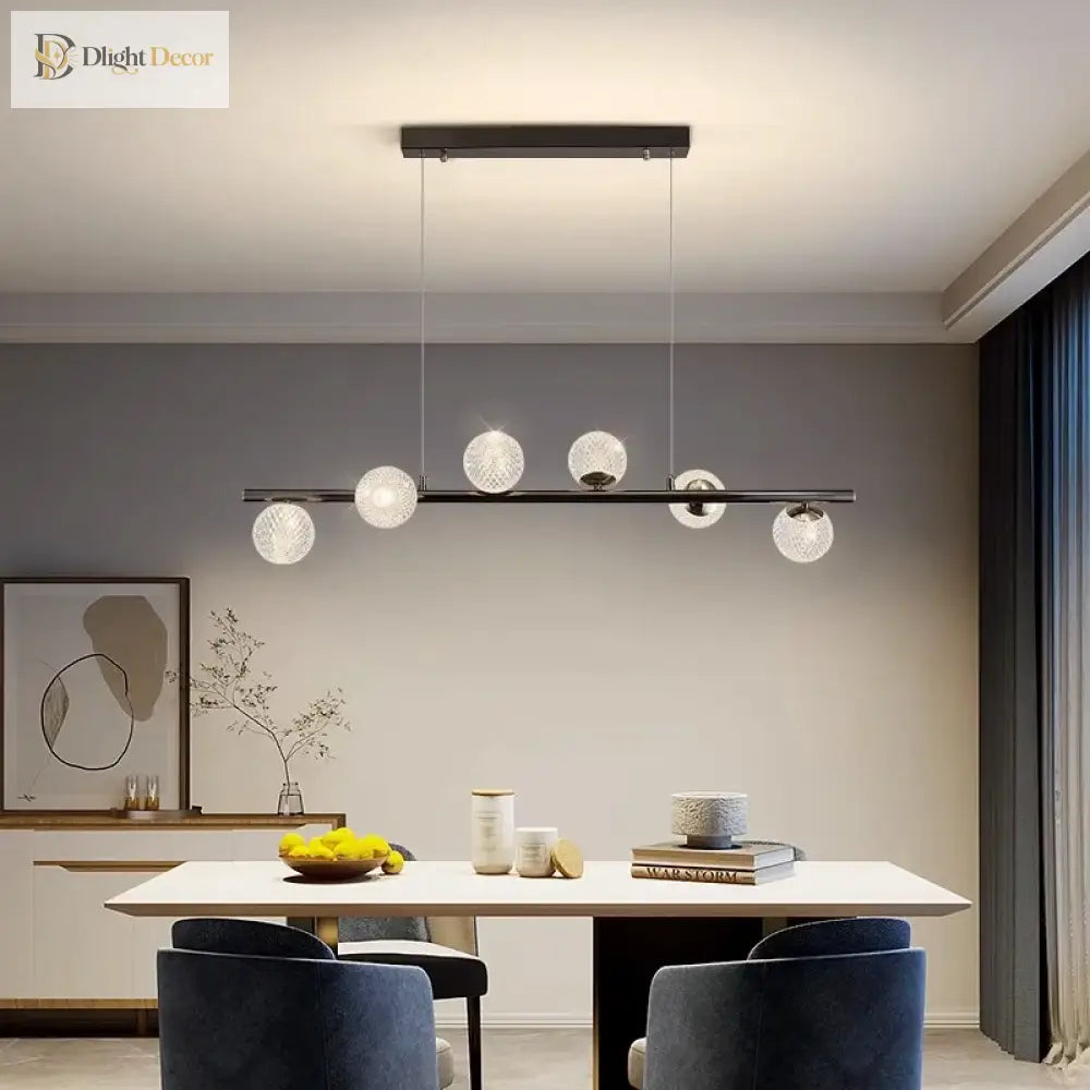 Signature Modern Black LED Pendant Light for Dining Room – view 3