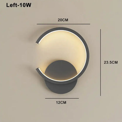 LED Modern Signature Wall Sconce – Left, Right or Pair Bedroom Light – view 16
