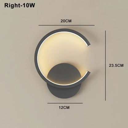 LED Modern Signature Wall Sconce – Left, Right or Pair Bedroom Light – view 17