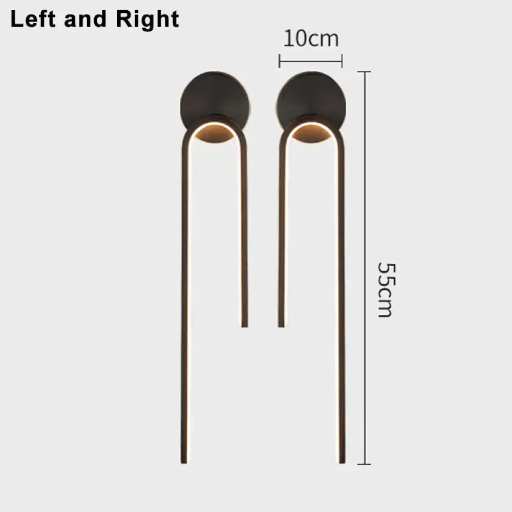 LED Modern Signature Wall Sconce – Left, Right or Pair Bedroom Light – view 12