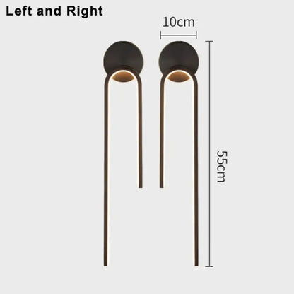 LED Modern Signature Wall Sconce – Left, Right or Pair Bedroom Light – view 12