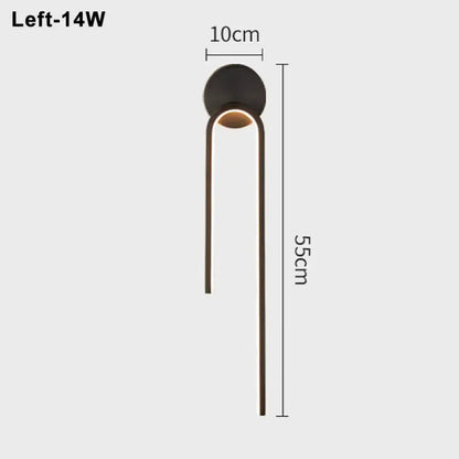LED Modern Signature Wall Sconce – Left, Right or Pair Bedroom Light – view 10