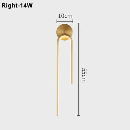 LED Modern Signature Wall Sconce – Left, Right or Pair Bedroom Light – view 8