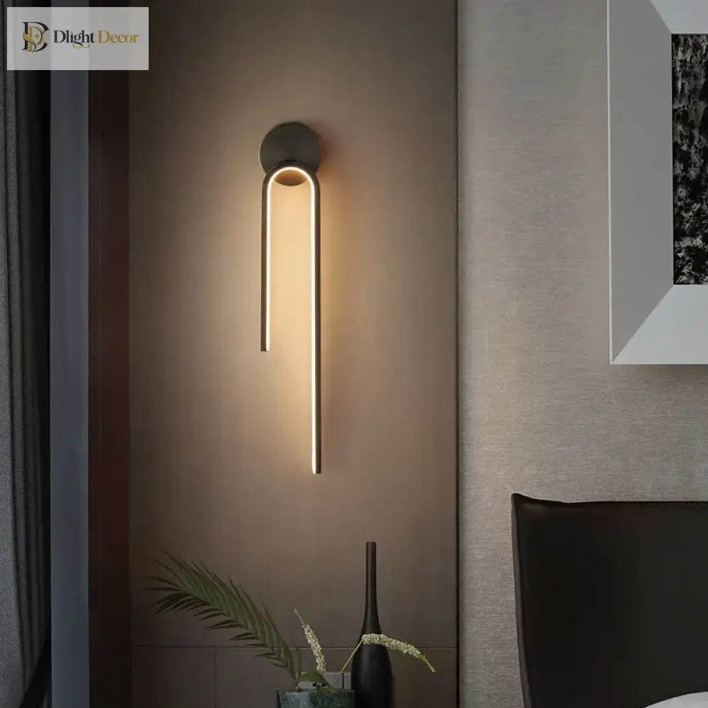 LED Modern Signature Wall Sconce – Left, Right or Pair Bedroom Light – view 5