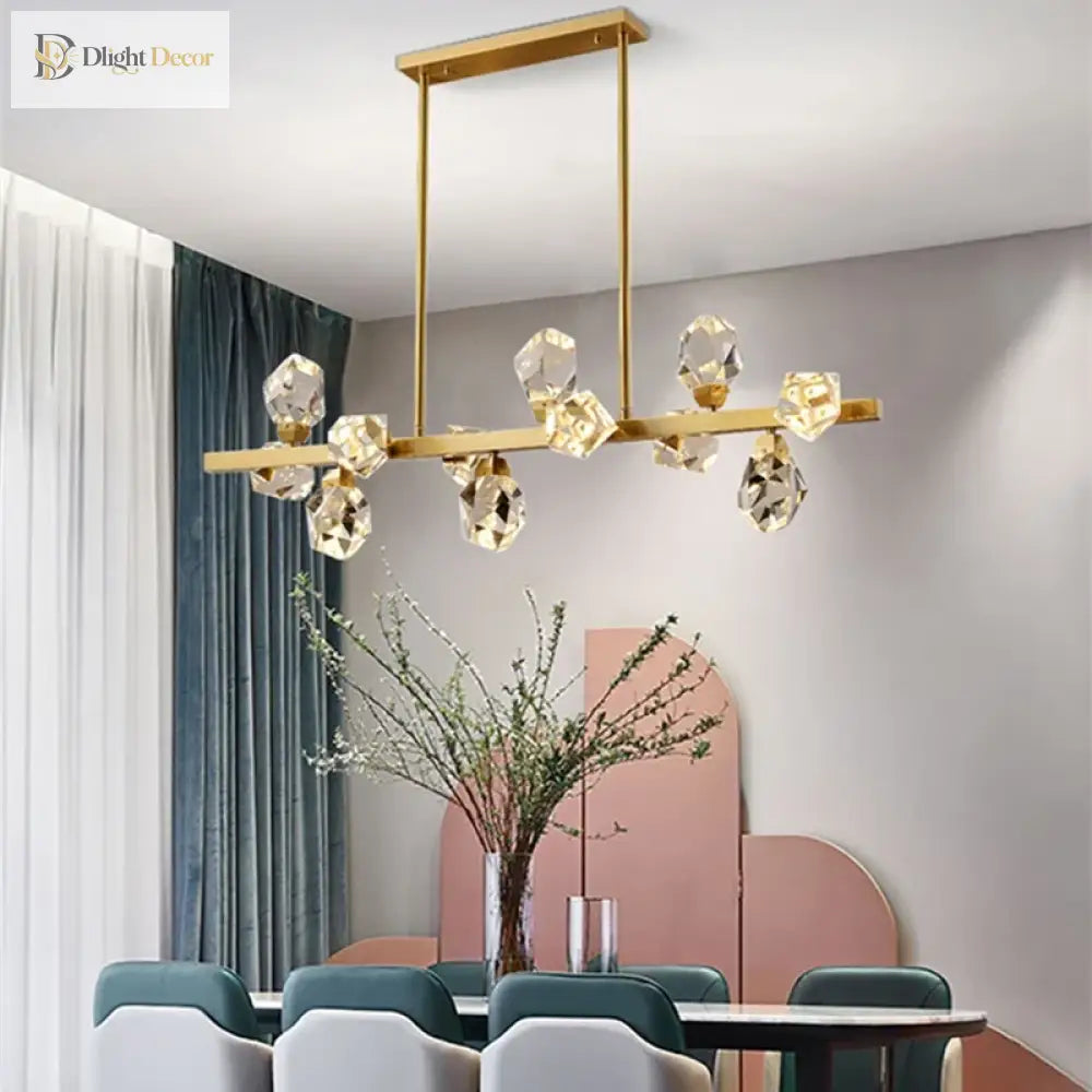Nordic Crystal LED Pendant Light for Kitchen Island, 1 to 12 Heads – view 2