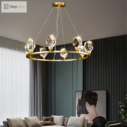 Nordic Crystal LED Pendant Light for Kitchen Island, 1 to 12 Heads – view 6