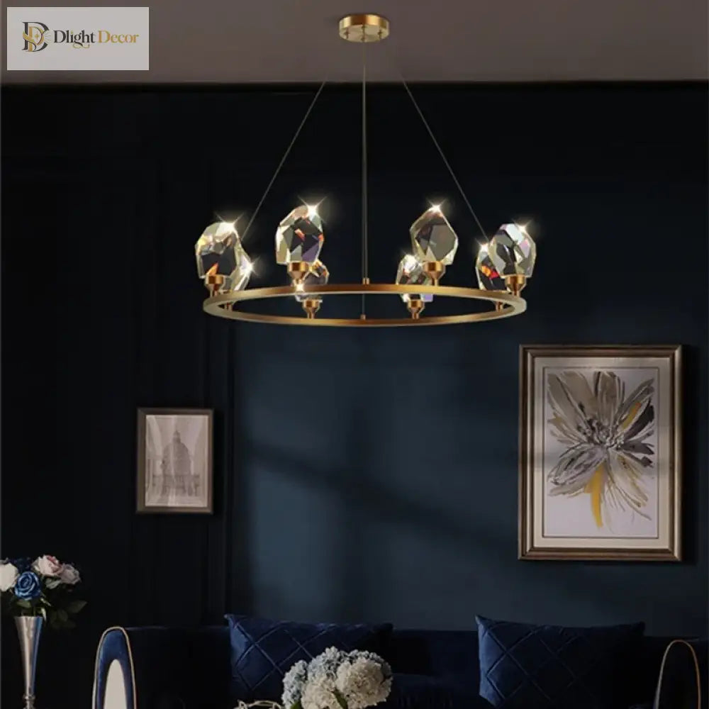 Nordic Crystal LED Pendant Light for Kitchen Island, 1 to 12 Heads – view 3