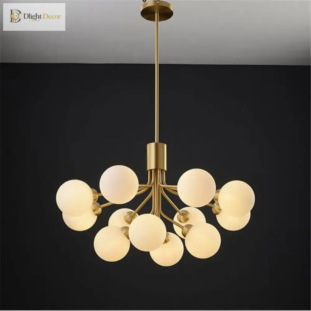 Nordic Gold Glass Ball Chandelier, 9 to 18 Heads – view 3