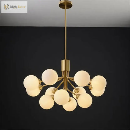 Nordic Gold Glass Ball Chandelier, 9 to 18 Heads – view 3