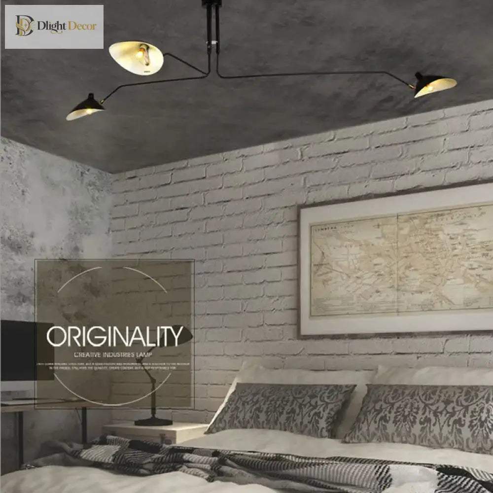 Nordic Industrial Iron Duckbill Spider Pendant Light, 3 or 6 Arms – view 3