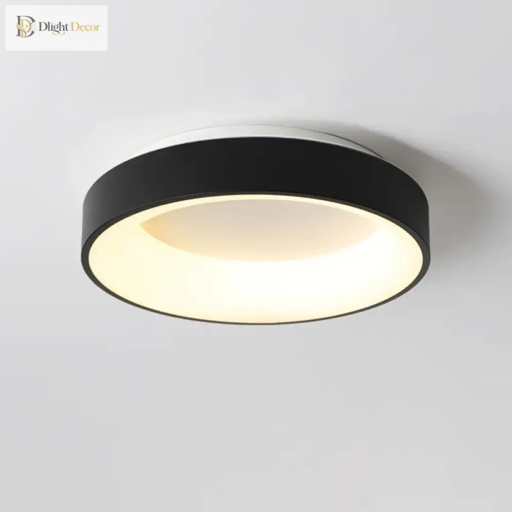 Nordic Modern LED Ceiling Light with Remote, Black, White or Gray – view 6