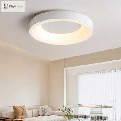 Nordic Modern LED Ceiling Light with Remote, Black, White or Gray – view 3