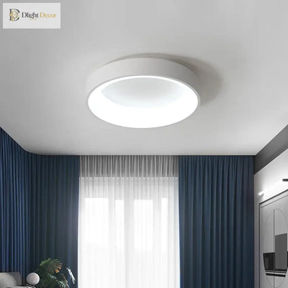 Nordic Modern LED Ceiling Light with Remote, Black, White or Gray – view 4