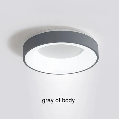 Nordic Modern LED Ceiling Light with Remote, Black, White or Gray – view 9