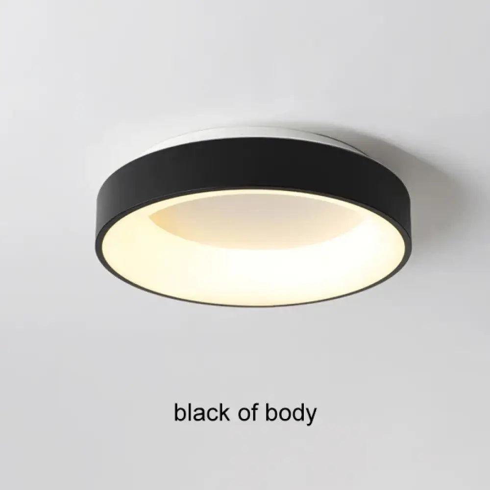 Nordic Modern LED Ceiling Light with Remote, Black, White or Gray – view 7