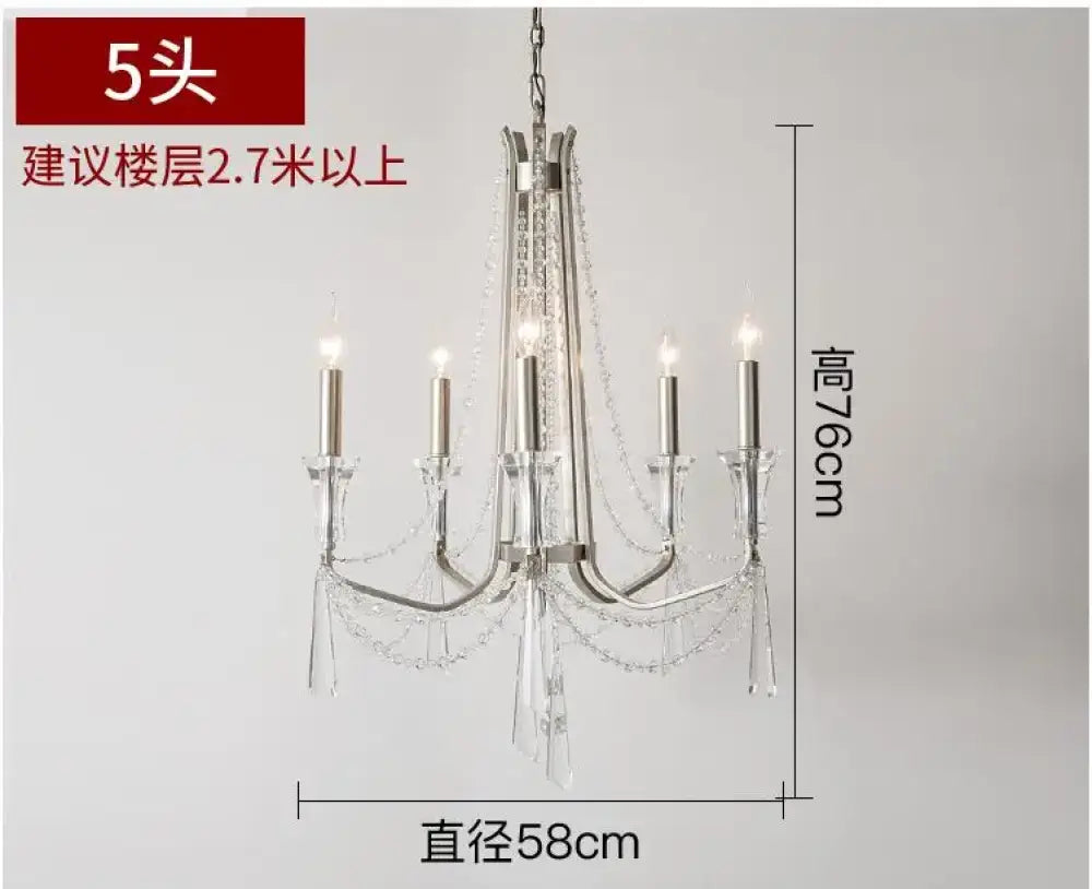 Nordic Crystal Chandelier in Silver or Gold, 2 to 12 Lights – view 8