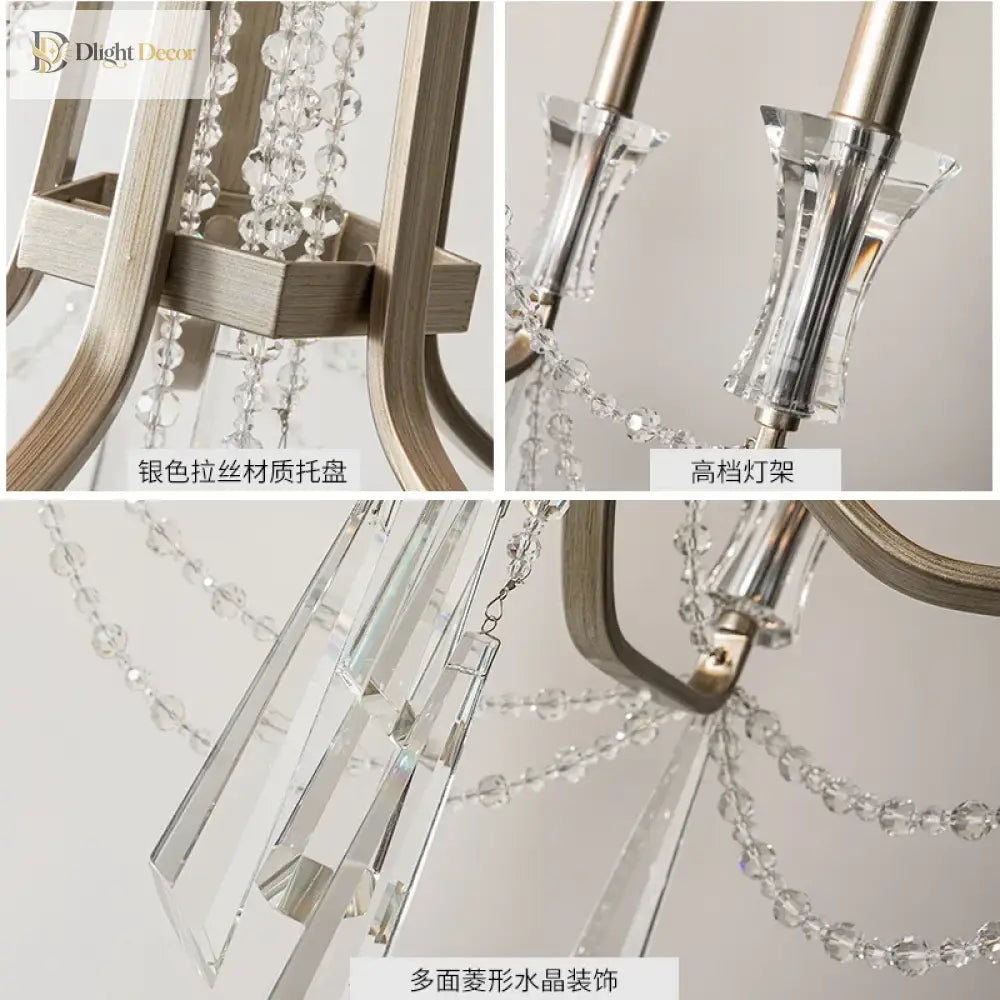 Nordic Crystal Chandelier in Silver or Gold, 2 to 12 Lights – view 6
