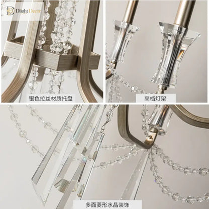 Nordic Crystal Chandelier in Silver or Gold, 2 to 12 Lights – view 6